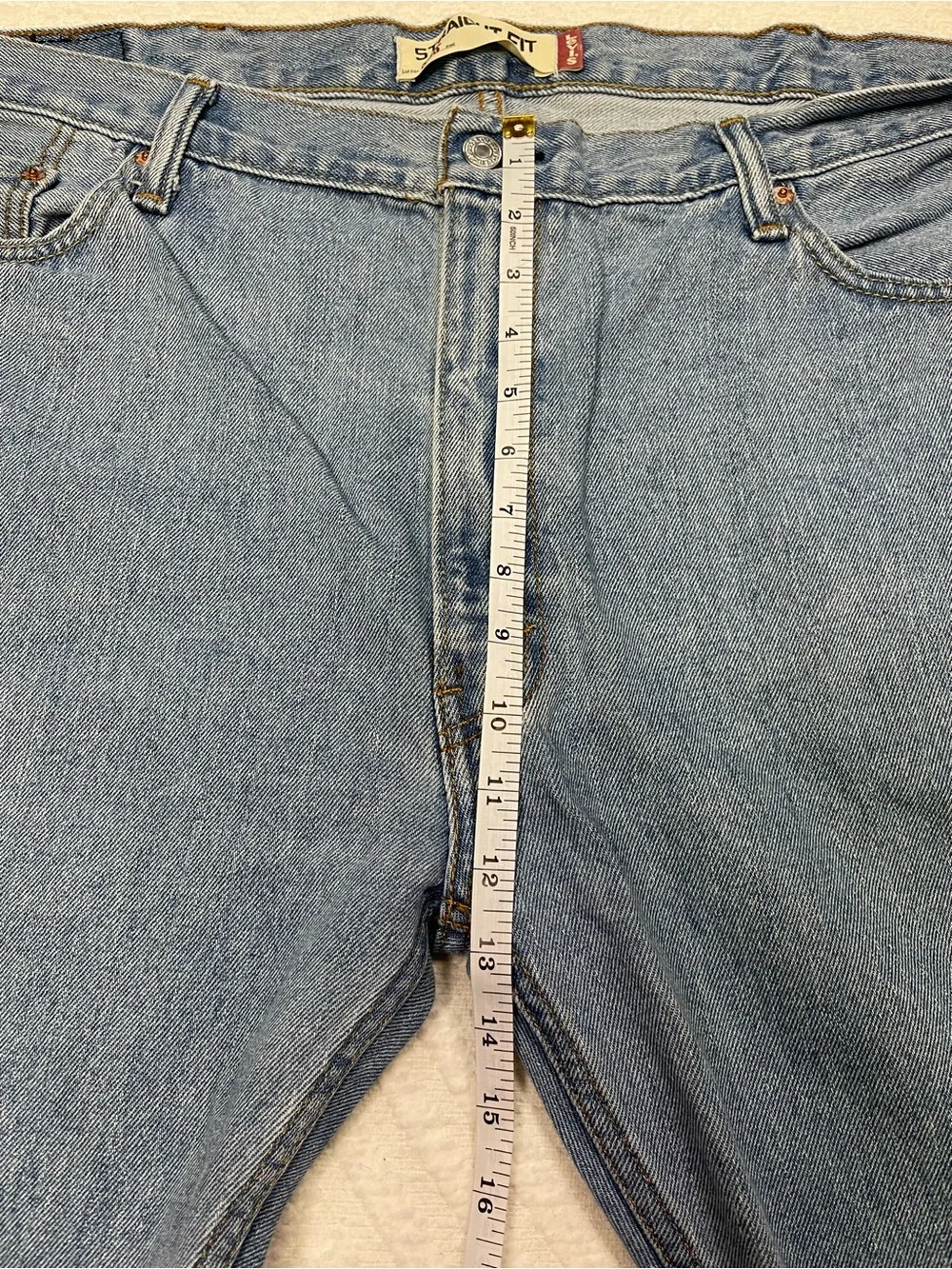Levi's 505 Straight Fit Jeans Men's 42x30 Y2K Light Wash Cotton Denim